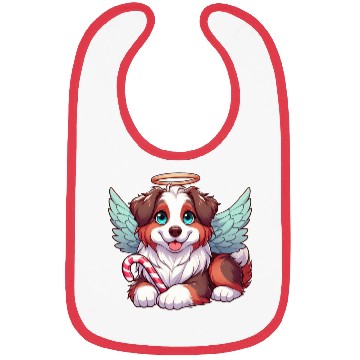 Discover Cute Christmas Dog Australian Shepherd Bibs