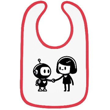 Discover AI Ethics Robot Shaking Hands with a Woman Bibs