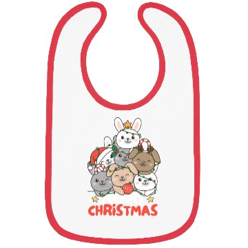 Discover Bunny Christmas Tree Merry Christmas Bibs
