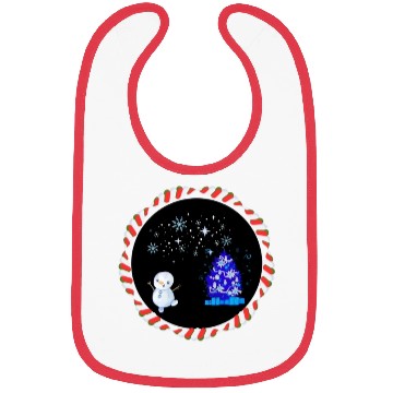 Discover Festive Christmas Illuminated Tree with Snowman Bibs