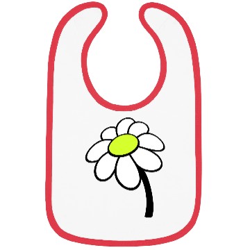 Discover Small Daisy Flower White Decorative Nature Design Bibs