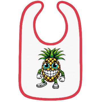 Discover Pineapple fruit fruity summer cool sweet cartoon Bibs