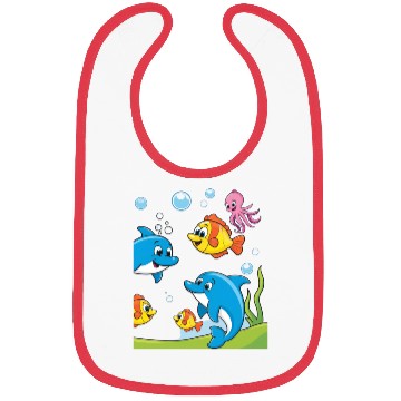 Discover Dolphins and Friends Bibs