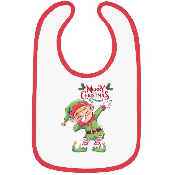 Discover Mischievous Christmas Elf Dab Pose Bibs