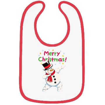 Discover Fun Dabbing Snowman Christmas Bibs