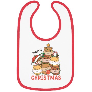 Discover Hamster Christmas Tree Merry Christmas Bibs