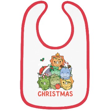 Discover Dinosaur Christmas Tree Merry Christmas Bibs
