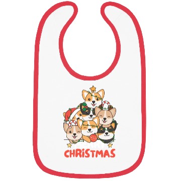 Discover Corgi Christmas Tree Merry Christmas Bibs