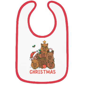 Discover Capybara Christmas Tree Merry Christmas Bibs