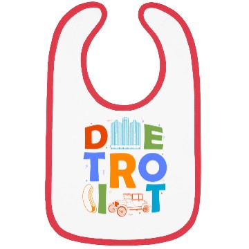 Discover Detroit Souvenir Men Michigan Skyline City Detroit Bibs
