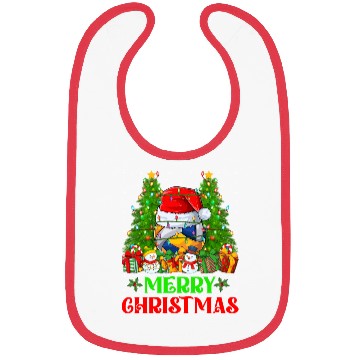 Discover Volleyball Christmas Bibs