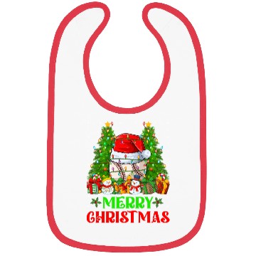 Discover Baseball Christmas Bibs