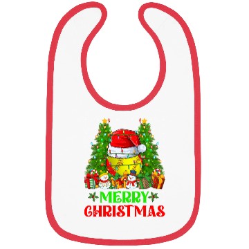 Discover Softball Christmas Bibs