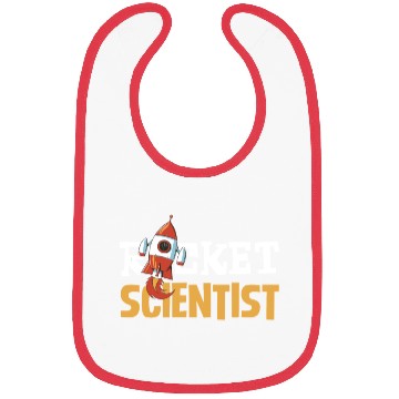 Discover Rocket Scientist Cute Cartoon Rocket Fun Bibs