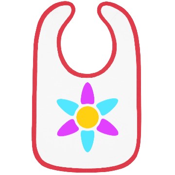 Discover Small Daisy Flower Decorative Yellow Purple Design Bibs