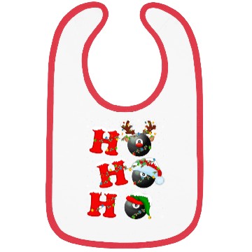 Discover Ho Ho Ho Billiards Santa Christmas Bibs