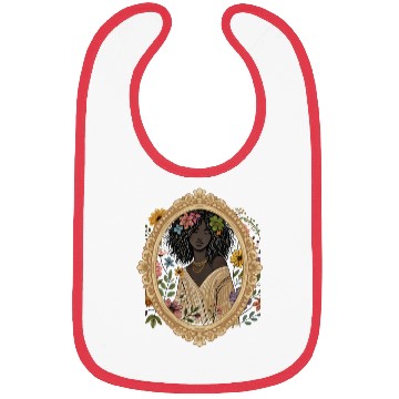 Discover Flower Woman in a Vintage Frame Bibs