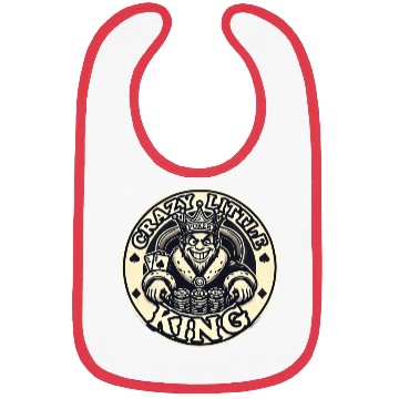Discover Crazy little king poker design Bibs