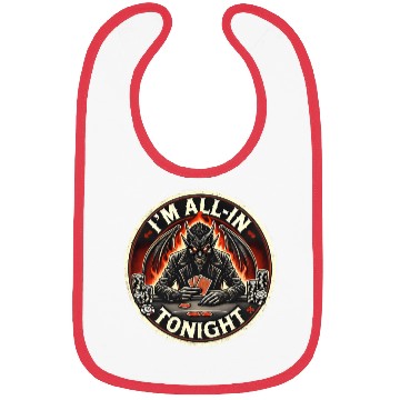 Discover I'm All In Tonight Poker Design Bibs