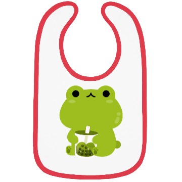 Discover Green Boba Frog Bibs