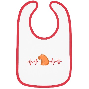 Discover Capibara Animal Capybara Heart Beat Bibs