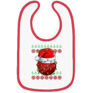 Discover Cricket Ball Ugly Christmas Santa Hat Bibs