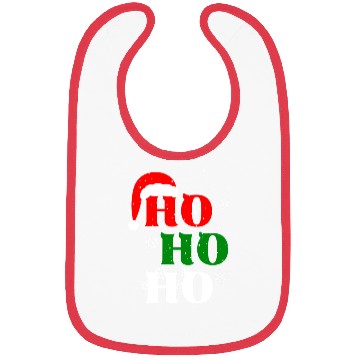 Discover Christmas Ho Ho Ho Snow Flakes with Santa Hat Bibs