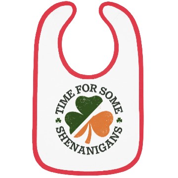 Discover St. Patrick's Time For Some Shenanigans Clover Bibs
