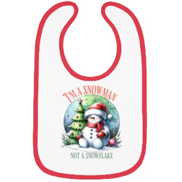 Discover I m a snowman not a snowflake Bibs