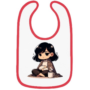 Discover Cozy Anime Character with Coffee Bibs