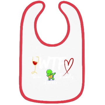 Discover WTF Wine Turtle Family Bibs