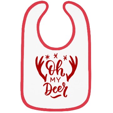 Discover Merry Christmas Reindeer Quote Bibs
