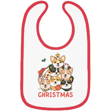 Discover Corgi Christmas Tree Merry Christmas Bibs
