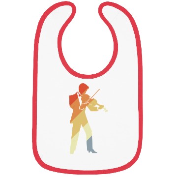Discover Retro Violin Boy Graphic Bibs