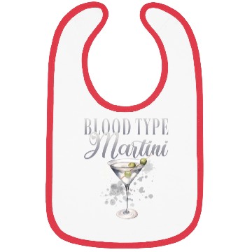 Discover Blood Type Martini Cocktail Bartender Bibs