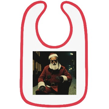 Discover Santa Goes Cyberpunk Bibs