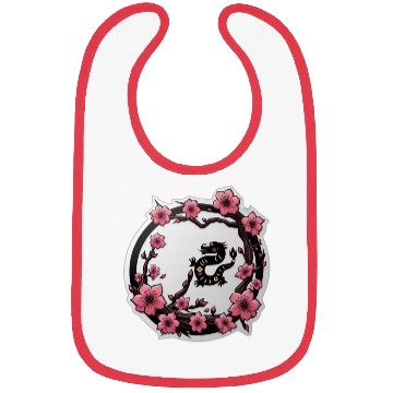 Discover Dragon Inside Cherry Blossoms Bibs