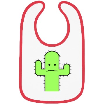 Discover Cactus Face Fear Sad Spines Desert Funny Cacti Fun Bibs