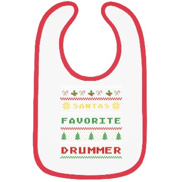 Discover Santas Favorite Drummer Holiday Delight Bibs