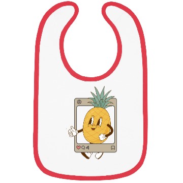 Discover pineapple funny Bibs
