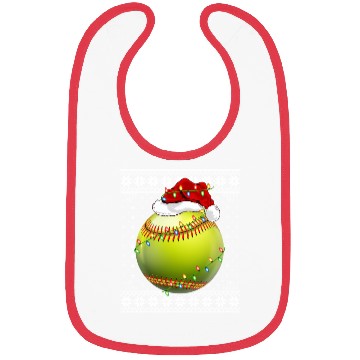 Discover Softball Player Ugly Christmas Bibs