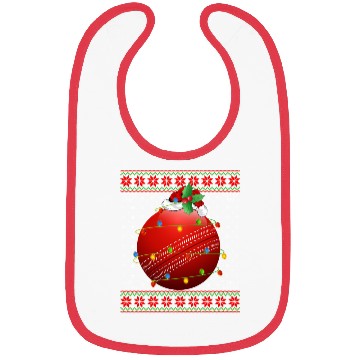 Discover Cricket Player Christmas Bibs