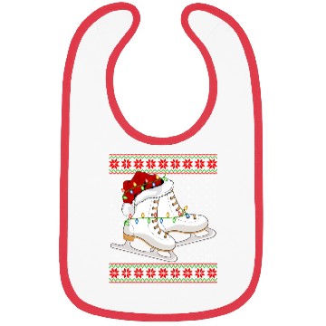 Discover Ice Skating Player Christmas Bibs