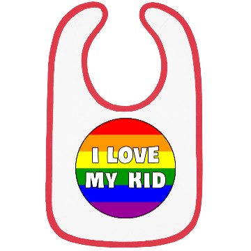 Discover I Love My Kid, Rainbow Version Bibs