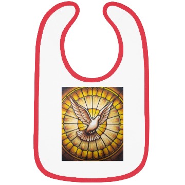 Discover Stained Glass Dove in Flight - Peace & Spiritualit Bibs