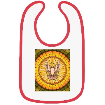 Discover Stained Glass Dove in Flight - Peace & Spiritualit Bibs
