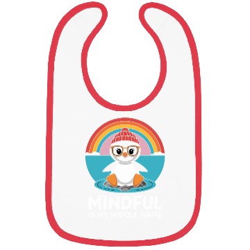 Discover Mindful Is My Middle Name Penguin Vibes Bibs