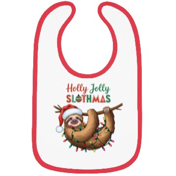 Discover Holly Jolly Slothmas Bibs
