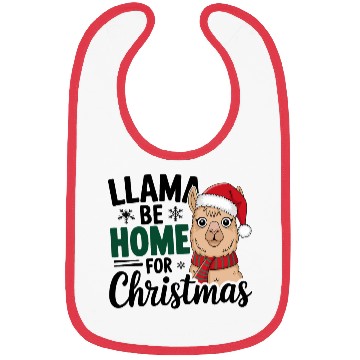 Discover Llama Be Home for Christmas Bibs