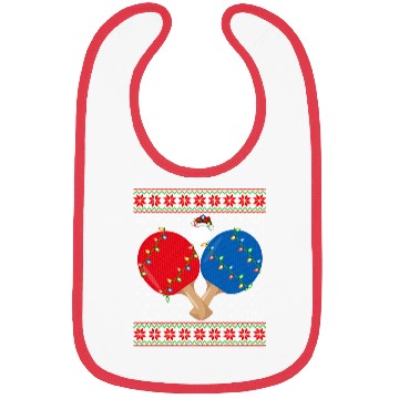 Discover Table Tennis Player Christmas Bibs